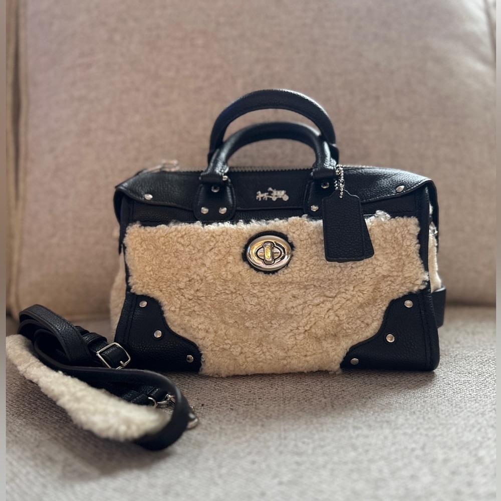 Coach Ryder Shearling and Leather Bag
